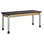 Diversified Woodcrafts Uplift! Hybrid ADA Rectangular Science Table, 72" x 24", Height Adjustable, Black/Oak (P8302BK)~#|#~FC4BA7B8-0406-4939-B44BA69221EF1E4F_sc7