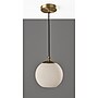 Adesso Incandescent Swirl Pendant Lamp, 10.5"H, Antique Brass/White Swirl Glosted Glass (3256-21)~#|#~FC4D1640-43C5-499D-8FD29AC0C575C826_sc7