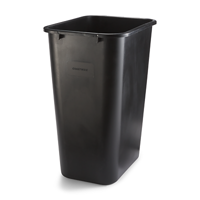Coastwide Professional Indoor Trash Can Without Lid, Black Soft Molded Plastic, 10.25 Gallon Simolary simolary.com