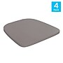 Flash Furniture Perry Modern Poly Resin Replacement Seat with Rounded Edges, Gray, Set of 4 (4JJSEAPL01GY)~#|#~FC545D8F-7D25-4522-B63CE18FA06645F7_sc7