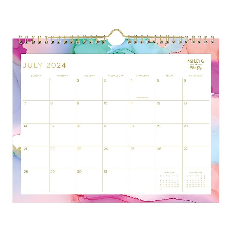 2024-2025 Blue Sky Ashley G 11" x 8.75" Academic Monthly Wall Calendar (150160) image 1