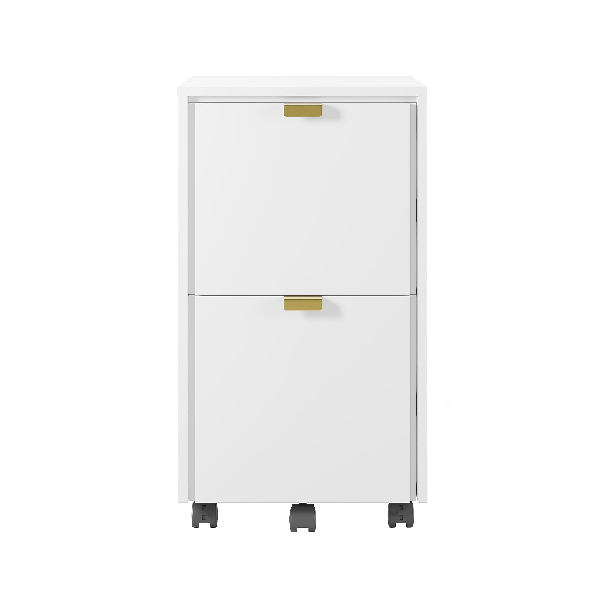 Whalen Breenly 2-Drawer Mobile Vertical File Cabinet, Letter/Legal Size, 28″H x 16″W x 20.63″D, Off-White/Gold (SPUS-BRMF-WH) Sansujyuku sansujyuku.com