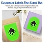 Avery Laser/Inkjet Multipurpose Decorative Edge Labels, 4.75" x 3.5", Neon Green, 80/Pack (94600)~#|#~FC5BC161-D829-4267-93E1D4EDBD32BE56_sc7