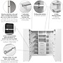 Bestar Florence U Shaped Walk-In Closet System, 15 Shelves, 12 Drawers, 100"W x 25"D, White (127640-000017)~#|#~FC5C386C-ACC6-4AE7-A01211A32747BED2_sc7