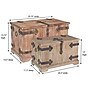 Household Essentials Victorian Decorative Trunk, Fir/Metal , 3 Pieces, Multi Color (HH9540-1)~#|#~FC5C56C6-5F5F-4554-80602BB6DC1CA862_sc7