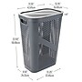 Mind Reader 15.85-Gallon Slim Laundry Hamper with Lid, Plastic, Gray, 2/Set (2HBIN60-GRY)~#|#~FC60C116-E3DF-403E-8CC75EC35A2E6E0D_sc7