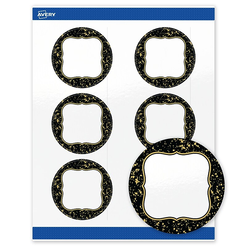 Avery Round Laser/Inkjet Multipurpose Labels, 3", White, 60/Pack (19479370908) image 1