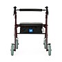 Medline Premium Steel Folding Bariatric Rollator, Adult, Burgundy (MDS868XWR)~#|#~FC68815F-7523-4708-B02AF8E8288F7FAC_sc7