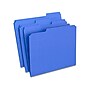 Staples Reinforced File Folders, 1/3-Cut Tab, Letter Size, Blue, 100/Box (ST508911-CC)~#|#~FC6E11C6-767B-4B36-B9D8976A82459D76_sc7