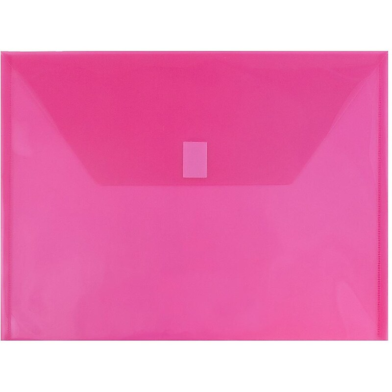JAM Paper Premium Plastic Document File, Letter, Fuchsia Pink, 3/Pack (218V0FUX3) image 1