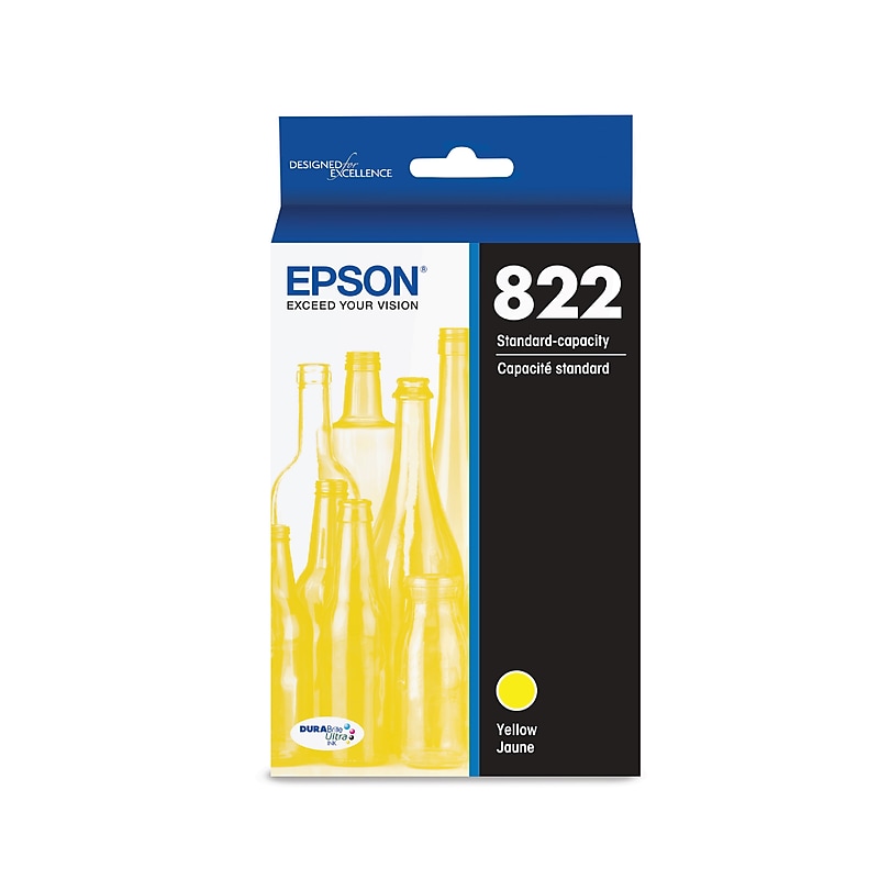 Epson T822 Yellow Standard Yield Ink Cartridge (T822420-S) image 1