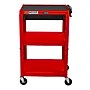 Luxor LEADER 3-Shelf Adjustable Media Utility Cart with Pullout Tray, Red (UCMT1KB-RD)~#|#~FC73FF6B-90DA-4BA5-87C2E95E126BB851_sc7