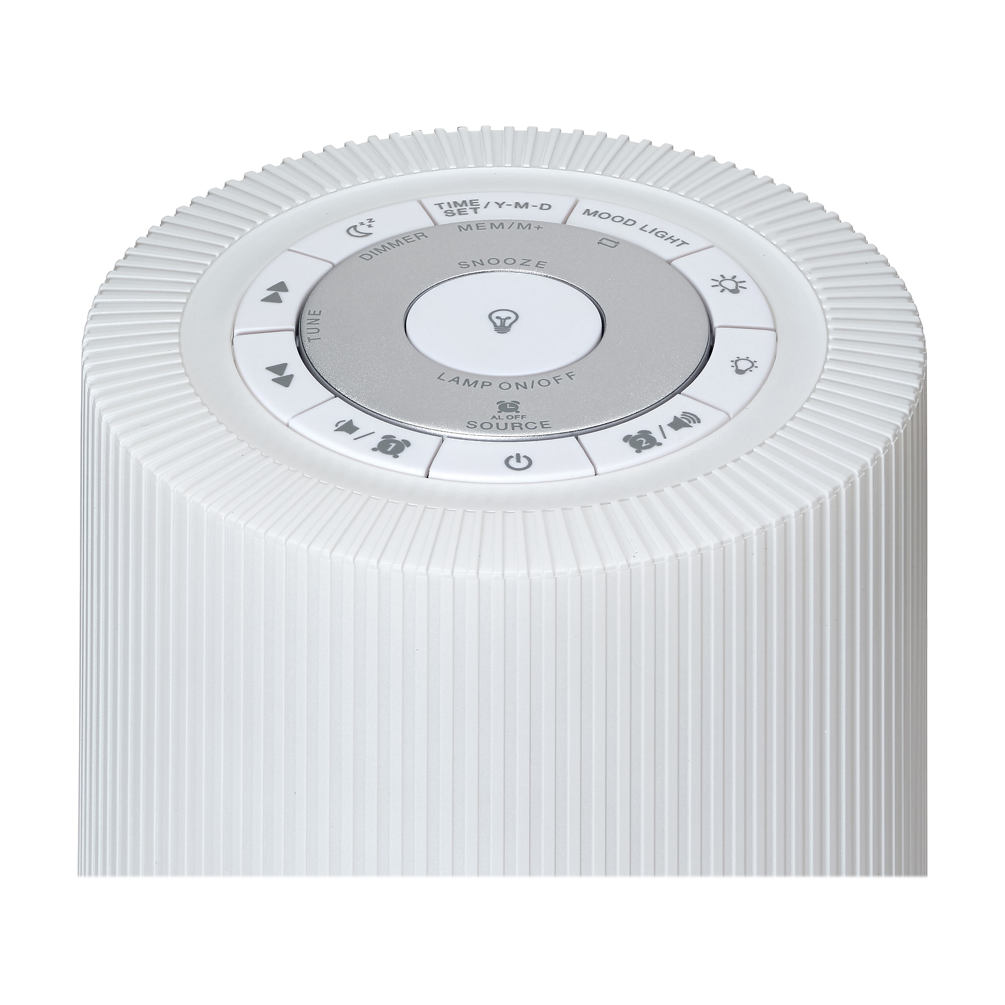 Jensen Mood Lamp Digital Dual Alarm Clock Radio, White (JCR-360) Sansujyuku sansujyuku.com