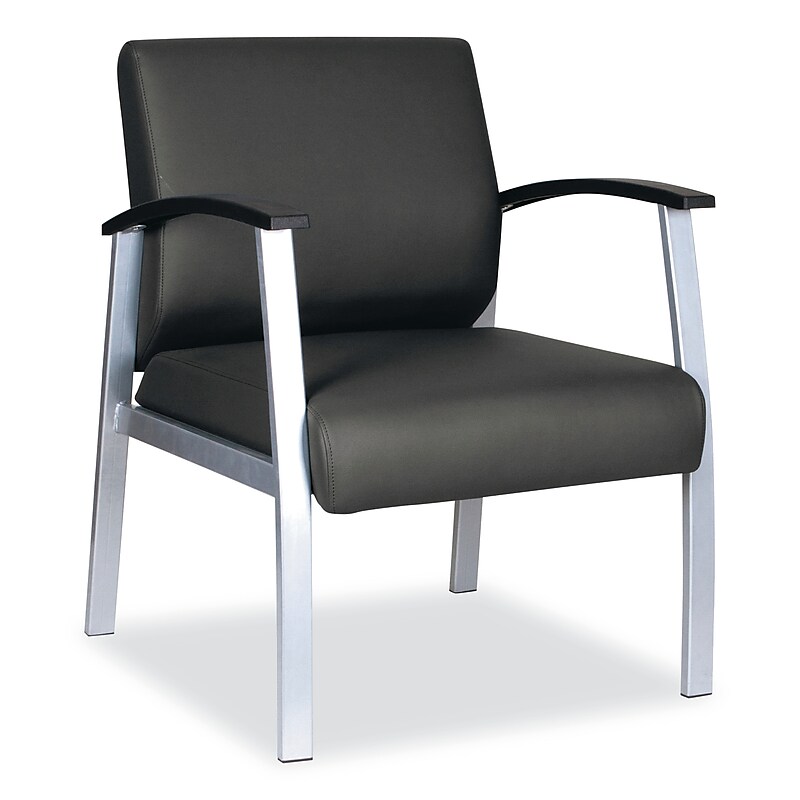 Alera metaLounge Series Polyurethane Guest Chair, Black (ALEML2319) image 1