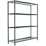 Alera BA Plus 4-Shelf Wire Shelving Kit, 72" x 24" x 72", Black Anthracite Plus (ALESW207224BA)~#|#~FC7A6113-AF4C-4CE4-813DA8A52841780D_sc7