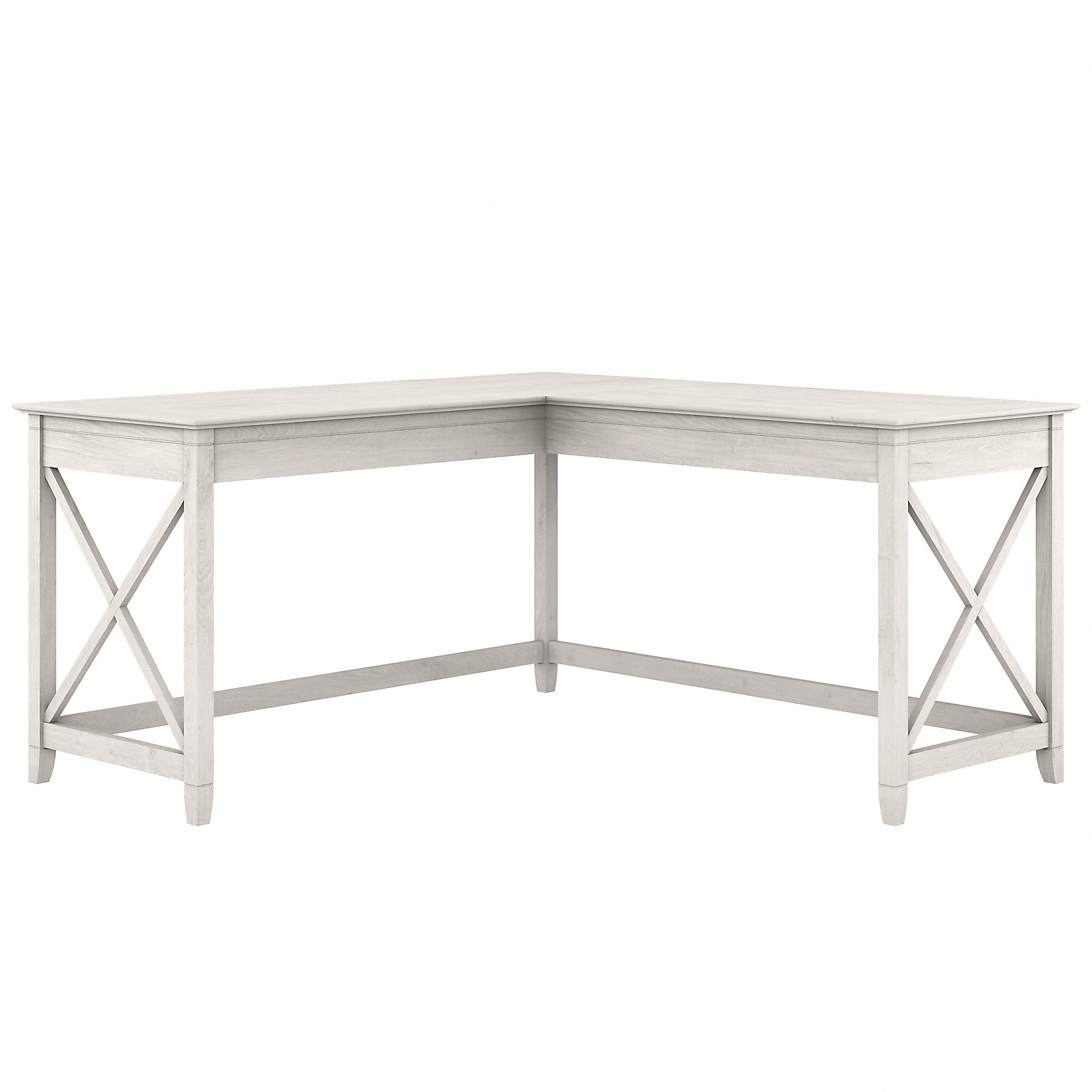 Bush Furniture Key West 60″W L Shaped Desk, Linen White Oak (KWD160LW-03) Sansujyuku sansujyuku.com
