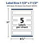 Avery Laser/Inkjet Rectangle Multipurpose Labels, 1-1/2" x 7-1/2", Clear, 250/Box (94231)~#|#~FC83782D-4678-43D4-8793950F3B484CC9_sc7