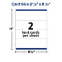 Avery Embossed Border 2.5" x 8.5" White Matte Table Tent, Inkjet/Laser, 100/Pack (05305)~#|#~FC8B1806-B6D5-4A51-8D63D5E296BAF476_sc7