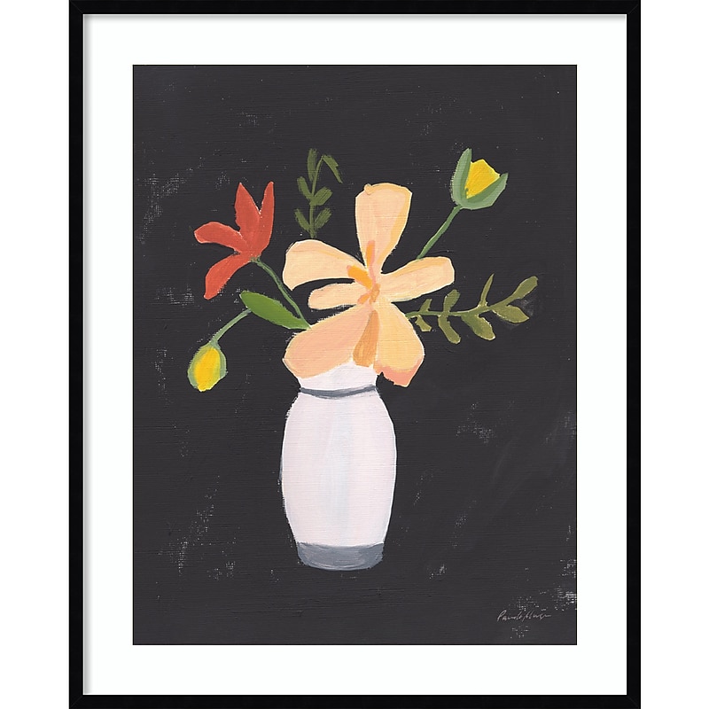 Amanti Art Floral on Black II by Pamela Munger Wood Framed Wall Art Print, 33" x 41" (A42677336409) image 1