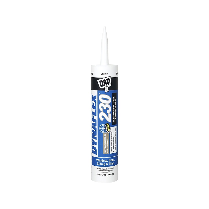 Dap DYNAFLEX 230 Premium Elastomeric Sealant, 10.1 Fl. Oz., White, 12/Pack (7079818275) image 1