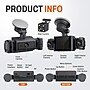 QORVIK K120 4-Channel Dash Cam with Front, Rear, and Dual Adjustable Interior Cameras and WiFi Connectivity, Black (QDCK120)~#|#~FC9C4CC3-2516-4863-8EE0B59154116BB3_sc7