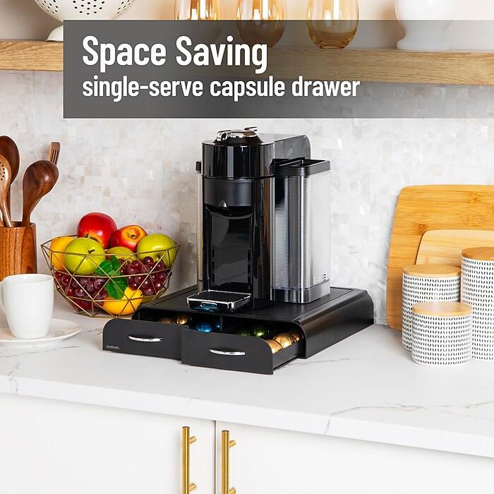 Mind Reader Plastic Organizers, Black (VERTRAY-BLK) | Staples