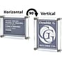 Azar Sign Holder, 8.5" x 11", Wall Mounted, Silver Acrylic, 4/Pack (105514-SLV-4PK)~#|#~FC9EDA7B-7CEA-498C-A4225A5DF03FA867_sc7