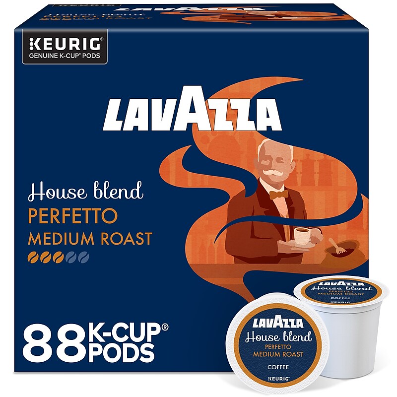 Lavazza House Blend Perfetto Coffee Keurig® K-Cup® Pods, Medium Roast, 88/Carton (5000382580CT) image 1