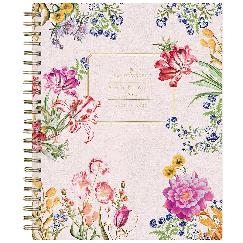 2026-2027 Blue Sky Day Designer 6" x 8" Academic Year Weekly & Monthly Planner, Plastic Cover, Garden Blush (157723) image 1