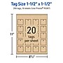 Avery 1-1/2" x 1-1/2"  Blank Price & Merchandise Tags, Kraft Brown, 200/Carton (95287-KMT10)~#|#~FCA60201-FB64-48A5-A8CBAF4EEE3564BA_sc7