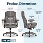 La-Z-Boy Noelin Ergonomic Fabric Swivel Task Chair, Gray (52703-GRY)~#|#~FCA7B000-26E3-4157-841751B03A35DC79_sc7