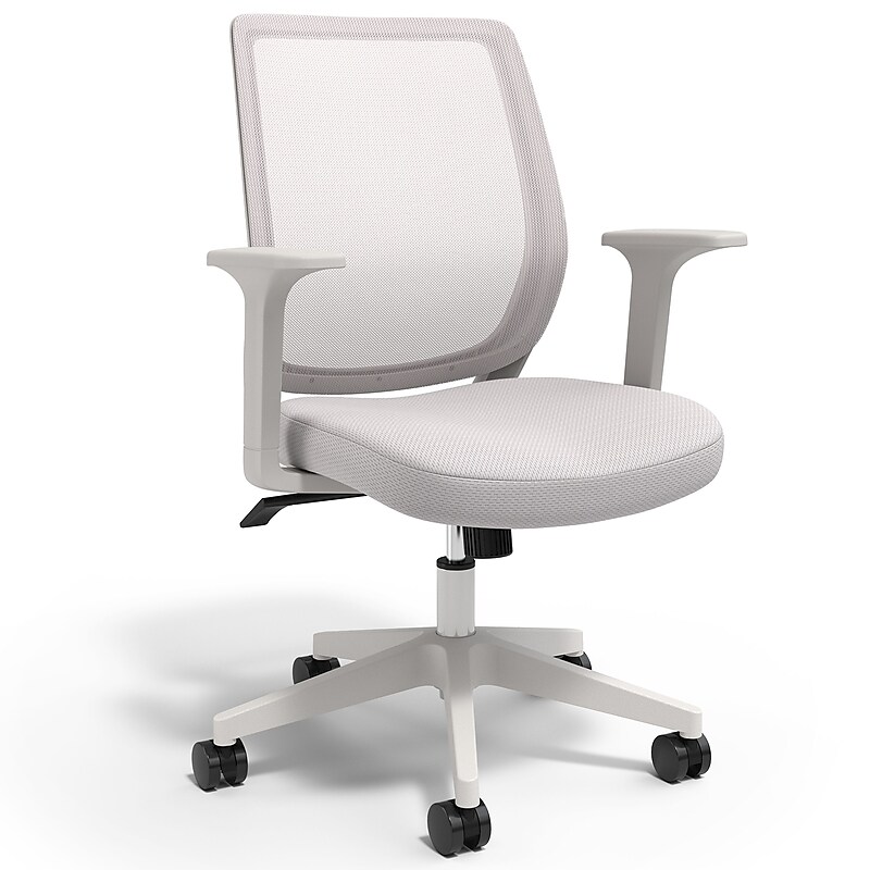 Staples Essentials Ergonomic Fabric Swivel Task Chair, Gray (UN58149) image 1
