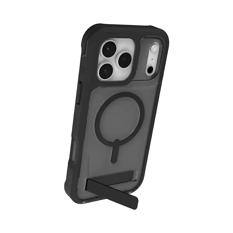 Zagg Rainier Snap with Kickstand MagSafe Phone Case for Apple iPhone 17 Pro Max, Shock Absorbing, Smoke Black(702319175) image 1