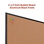 Staples Cork Bulletin Board, Black Frame, 4' x 3' (ST62834)~#|#~FCB0A8CA-D164-4BCD-9B1715A8B1B08E3F_sc7