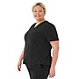 Medline Lex AVE Women's 3-Pocket V-Neck Scrub Top, XL, Black (4802BLKXL)~#|#~FCB1709C-C898-4C50-8566016799EAB890_sc7