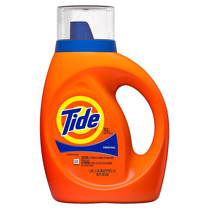 Tide Liquid Laundry Detergent, Original Scent, 42 fl oz, 32 Loads, 6/Carton (12117) image 1