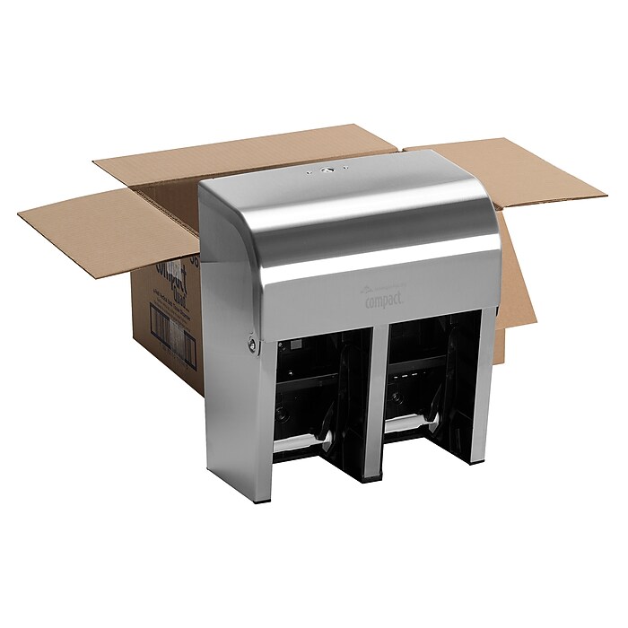 Compact 4-Roll Quad Coreless Toilet Paper Dispenser by GP PRO