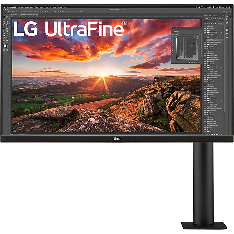 LG UltraFine 31.5" 4K Ultra HD 60Hz LCD Monitor, Textured Black (32BN88U-B) image 1