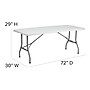 Flash Furniture Kathryn Folding Table, 72" x 30", Granite White (RB3072FH)~#|#~FCB568C8-8ECC-469F-8039E0E6833F315C_sc7