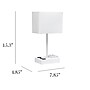Simple Designs Rectangular Multi-Use 1 Light 15.3" LED Table Lamp with 2 USB Ports and Charging Outlet, White (LT1110-WOW)~#|#~FCB65CF3-CEAC-45F8-81BCAA34837CA84C_sc7