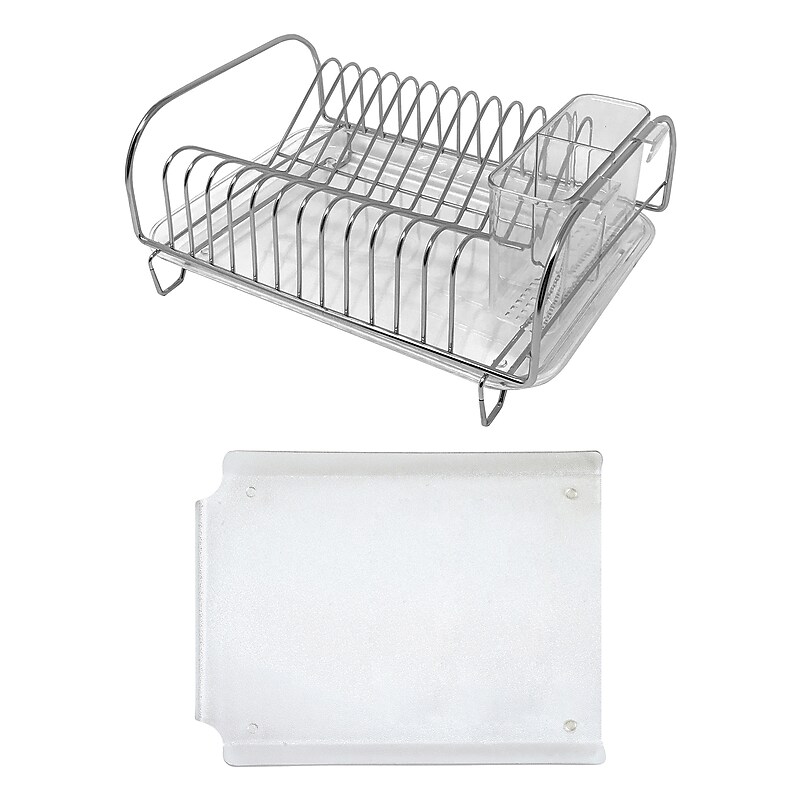 Better Houseware 3-Piece Compact Dish Drainer Set with Acrylic Slanted Drain & Cutting Board (344/13) image 1