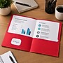 Staples Smooth 2-Pocket Paper Folder, Red, 25/Box (27532-CC)~#|#~FCB91009-3994-459A-82D0DA5FF506934D_sc7