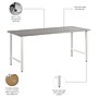 Bush Business Furniture Hustle 72W x 30D Computer Desk with Metal Legs, Platinum Gray (HUD272PG)~#|#~FCBC1BFB-F3B7-42AE-B0FE46F831ED951E_sc7