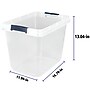 Home Logic 29 Qt. Latch Lid Storage Tote, Clear/White, 6/Pack (7102-010000044)~#|#~FCBDC1FB-BC92-4E06-8DF764E15FD6714C_sc7