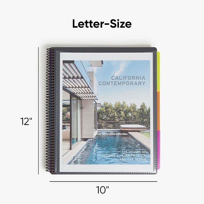Smead Letter Size Clear Cover Presentation Book, Gray (89206