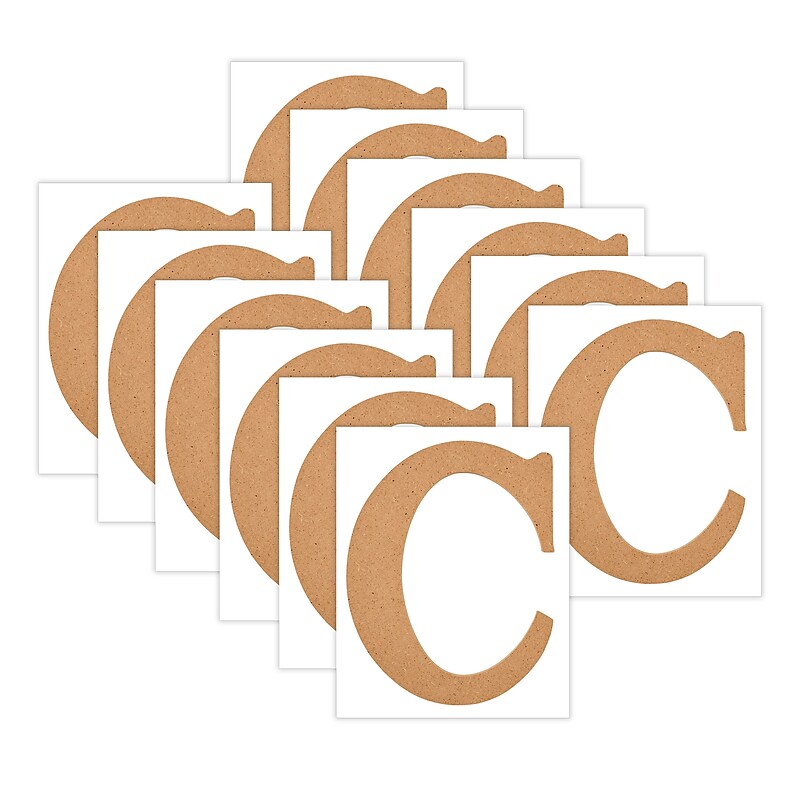 Plaid MDF Letters, 5", Brown Oxide, 12/Pack (PDE63556-12) image 1
