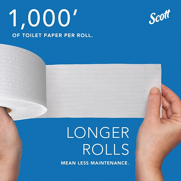 Scott Essential Recycled Jumbo Toilet Paper, 2-ply, White, 12 Rolls/Case ( 67805) | Staples Scott Essential Recycled Jumbo Toilet Paper, 2-ply, White, 12 Rolls/Case ( 67805) | Staples