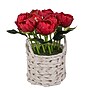 National Tree Company 10" Red Peony Flower Bouquet in White Basket (MT81-06126GRD-1)~#|#~FCC4BD7D-1272-43FE-B7B848E2A51352BF_sc7
