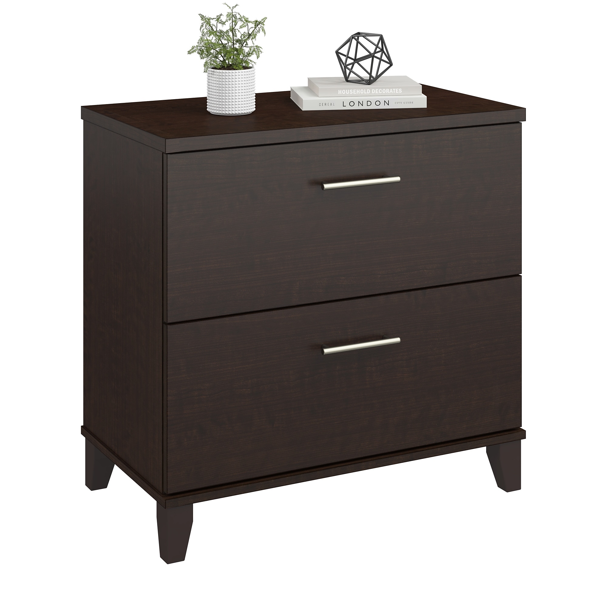 Bush Home Somerset 2 Drawer Lateral File Cabinet, Mocha Cherry (WC81880) Sansujyuku sansujyuku.com