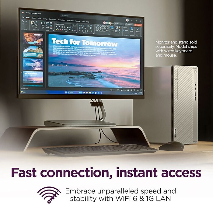 Lenovo IdeaCentre Tower Desktop Computer, Intel Core i5-14400, 8GB RAM, 512GB SSD, Mouse & Keyboard Included, Windows 11 Home | Staples Lenovo IdeaCentre Tower Desktop Computer, Intel Core i5-14400, 8GB RAM, 512GB SSD, Mouse & Keyboard Included, Windows 11 Home | Staples